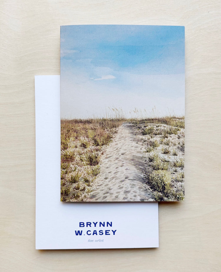 Greeting Card featuring beach path artwork from artist Brynn Casey