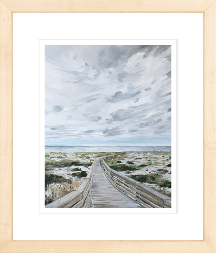 Framed Painting of boardwalk in Amelia Island