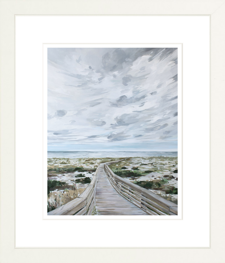 Framed Painting of boardwalk in Amelia Island