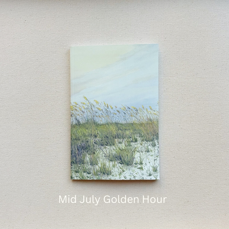 perfect bound lined journal with beach themed cover option