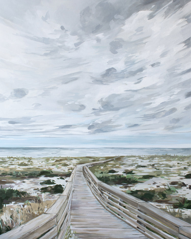 Painting of boardwalk in Amelia Island 