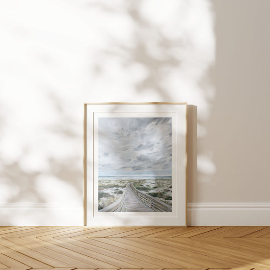 fine art print of boardwalk in Amelia Island framed