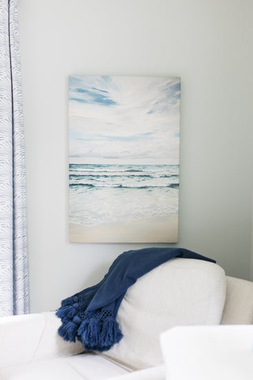 canvas print of an overcast beach day in seaside florida 